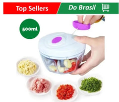 MultiChef Mini - Mini Processador de Alimentos Manual com Três Lâminas